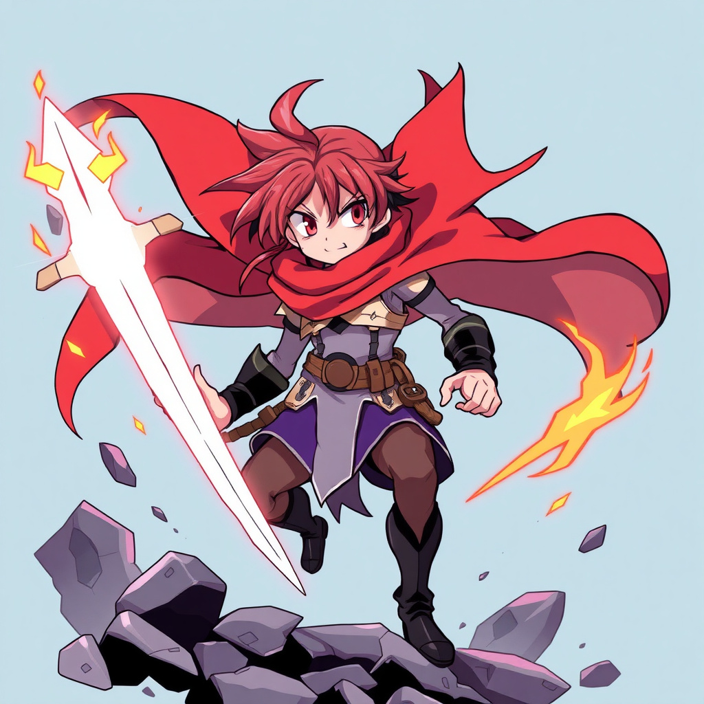 Epic Anime Character Hero Illustration